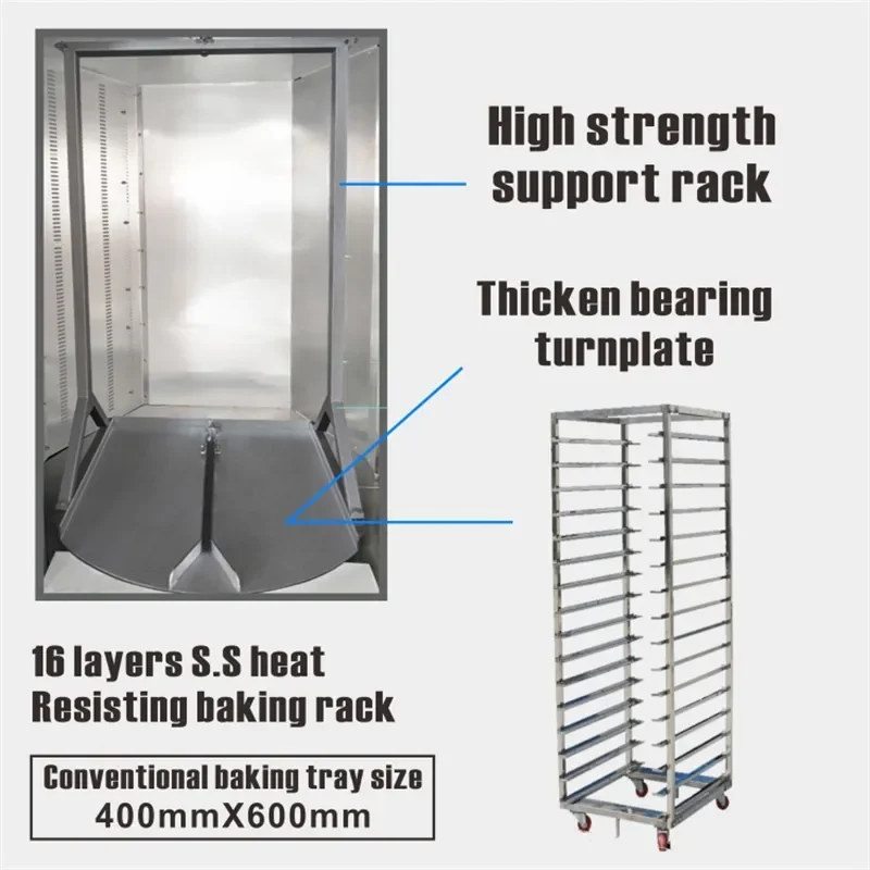16 32 64 trays gas rotary bakery oven 16 tray electric gas diesel rotary bread oven for factory
