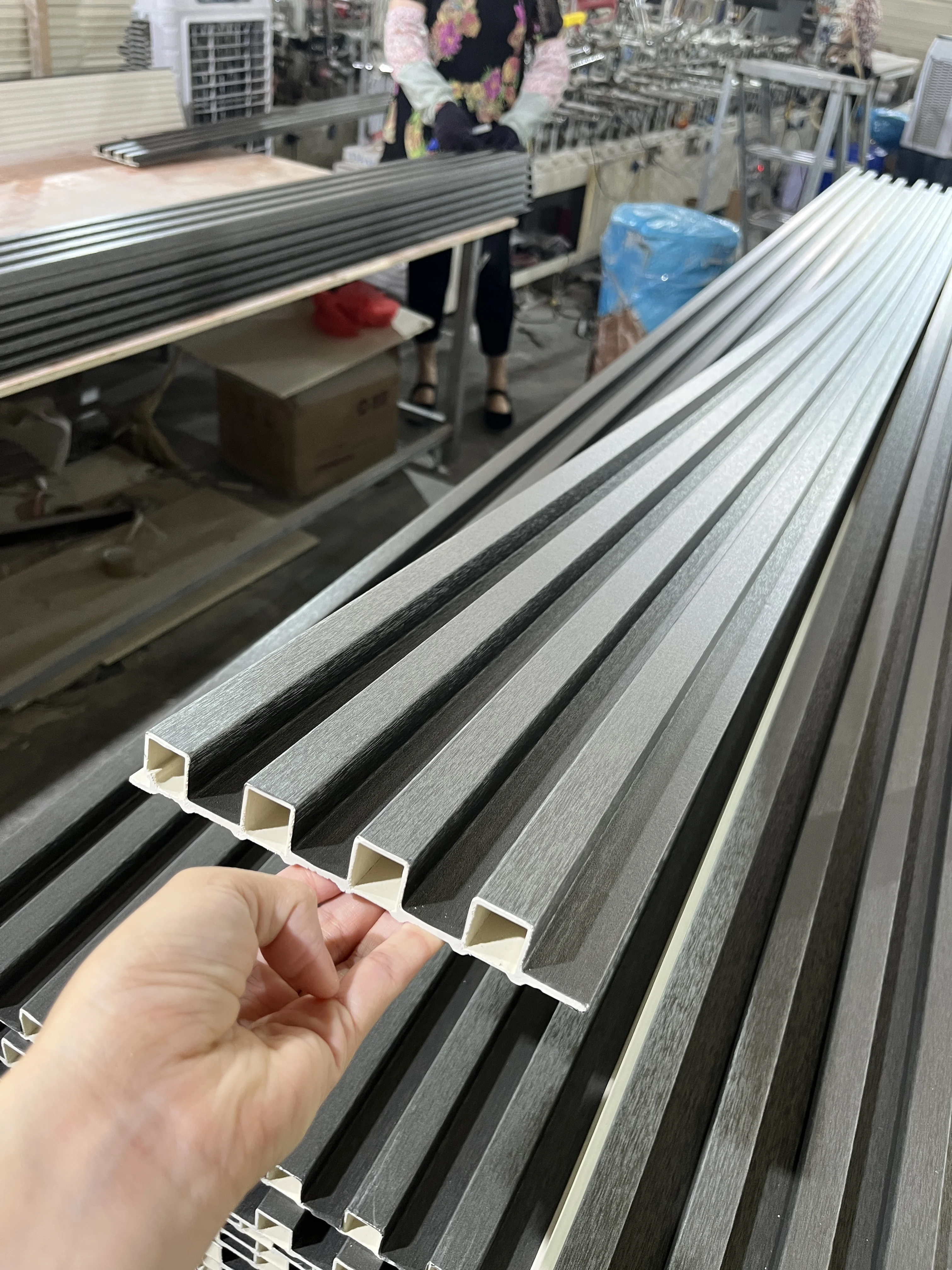 wooden cladding interior plastic composite fluted covering board wainscoting vinyl timber decorativo 3d wpc wall panel