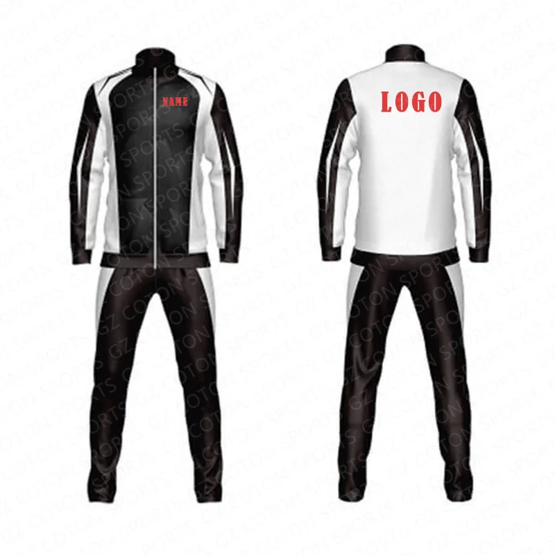 Customized Warm up Men Athletic Tracksuit Casual Full Zip Sweatsuits 2 Piece Jogging Suits for Running Fitness Exercise