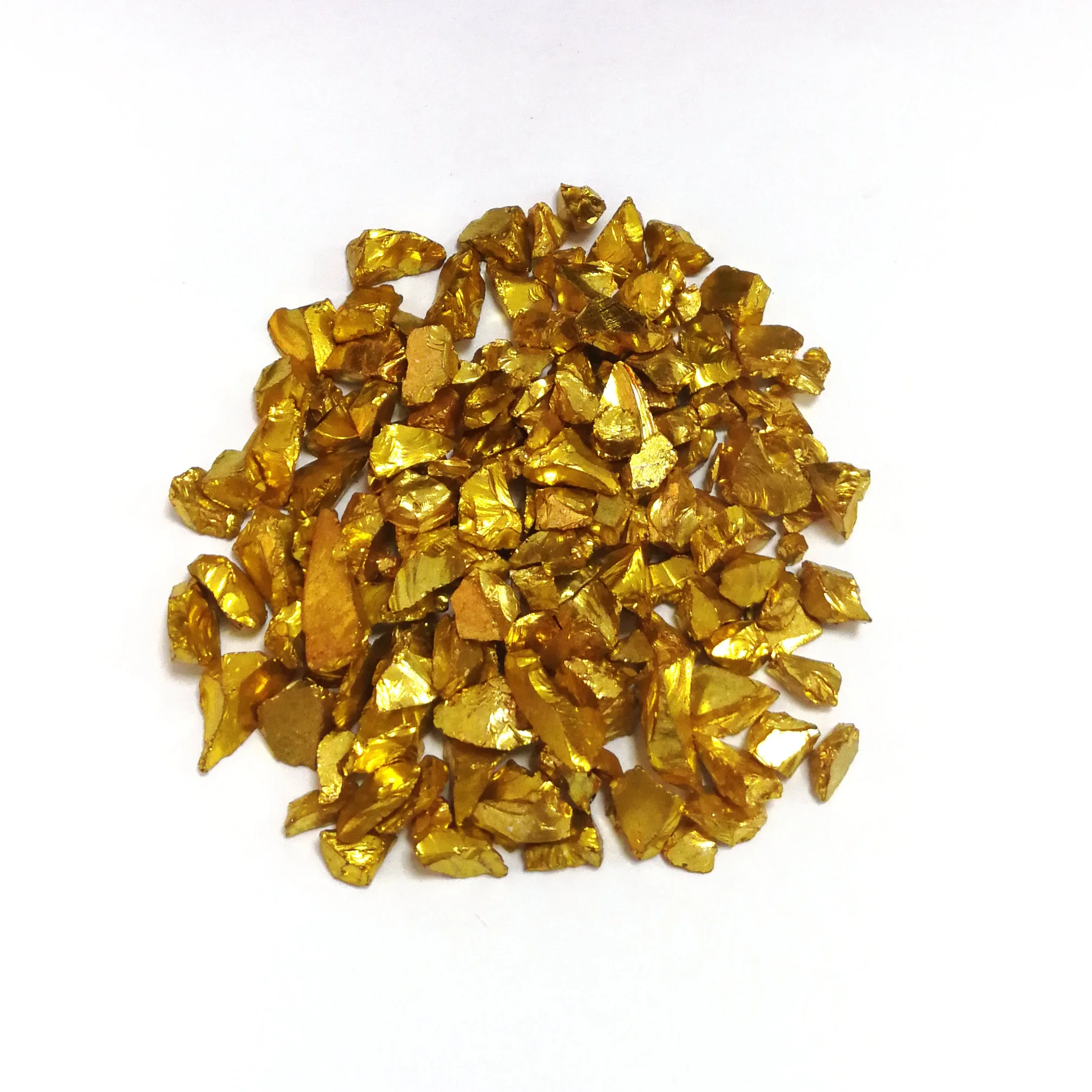 Gold-plated colorful crushed glass for crafts terrazzo