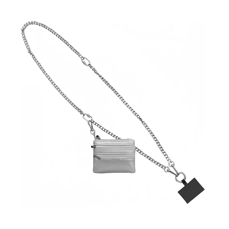 2025 new Wholesale Phone Strap with Zippered Pouch for Women Clip and Go Strap for Phone with Wallet Crossbody