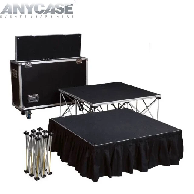 Heavy Loading Easy assemble portable stage with 16' high legs