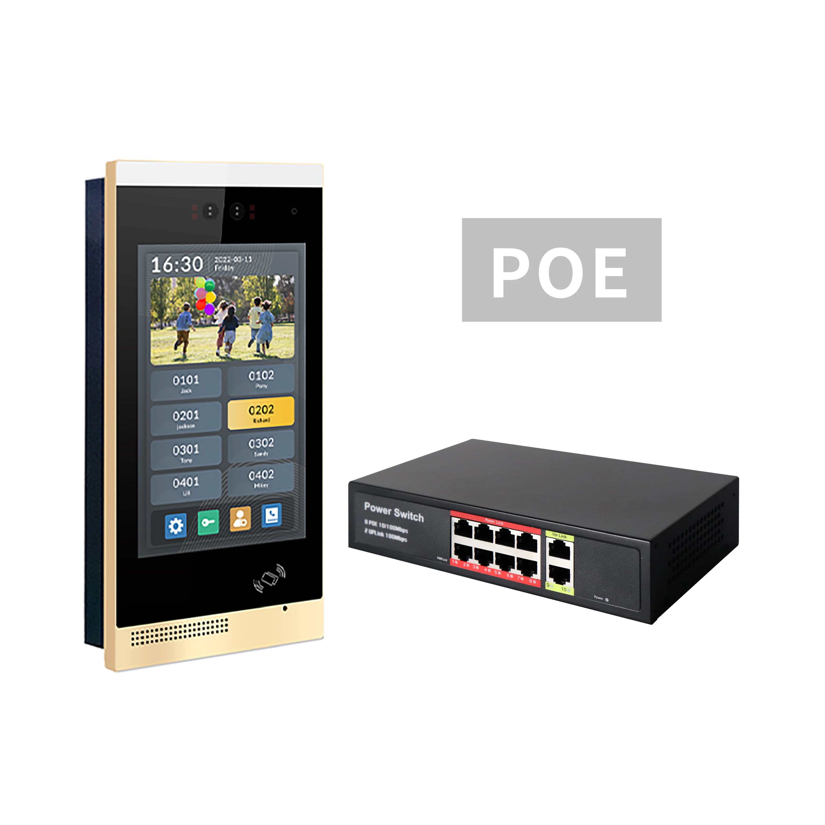 Face recognition video door phone with IC card IP intercom monitoring video doorbell