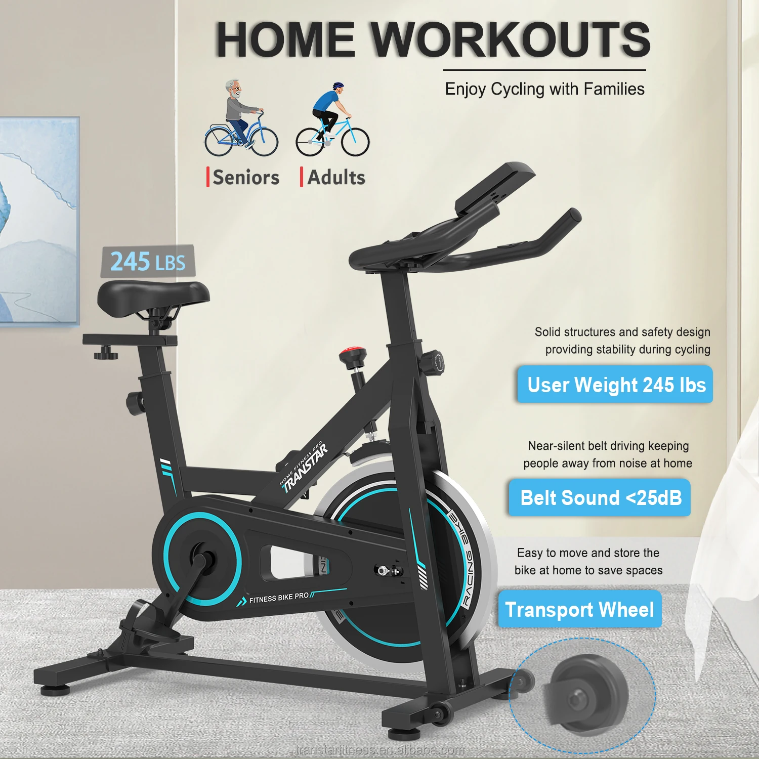 indoor cardio bike home gym fitness bicycle home gym spinning bike