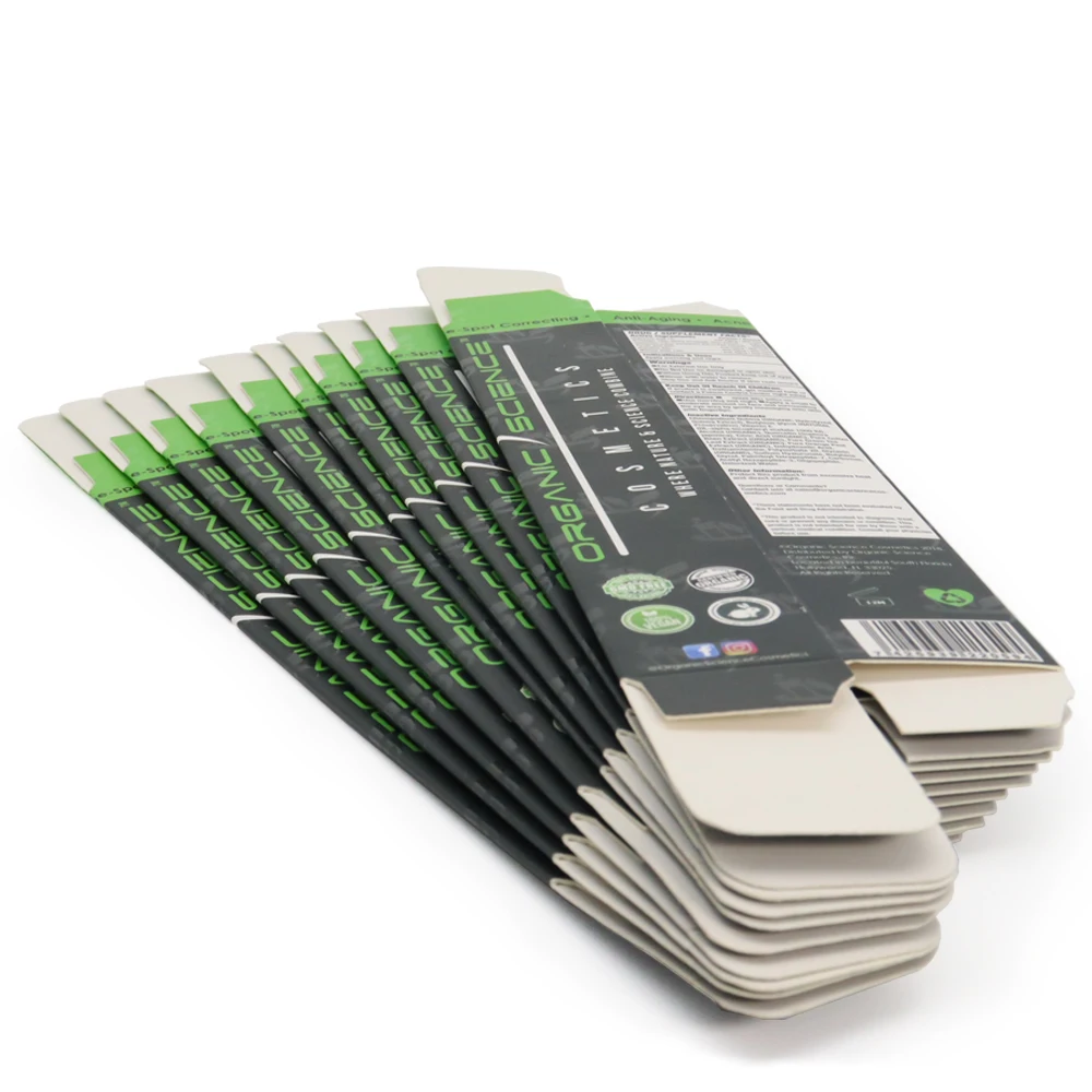 Custom 60ml 30ml Essential Oil Bottle Cosmetic Paper Packaging Folding Box Spot UV