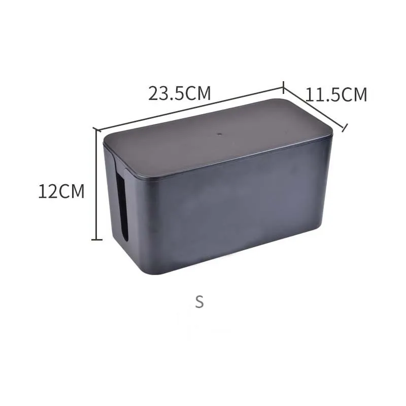 Plastic Cable Management Box Plug Cable Container Organiser Wire Cable Storage Box