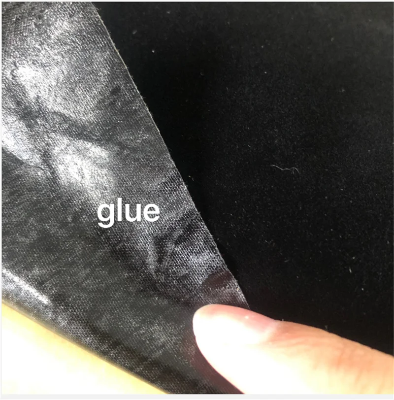Sticky Backed 0.8mm, 0.5mm Black Self Adhesive Suede Velvet Flocking Fabric With Glue For Scratch Protecting