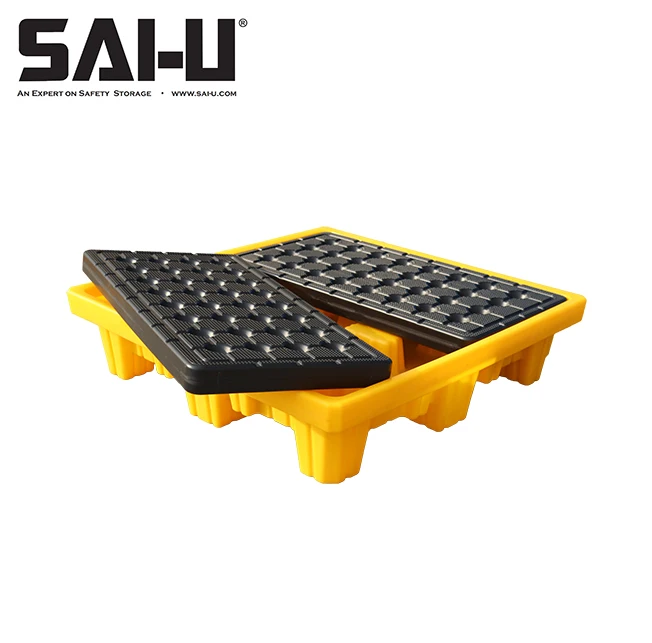 Factory SAI-U Plastic Spill Pallets Chemical Storage Four Barrel Oil Tank DP004h