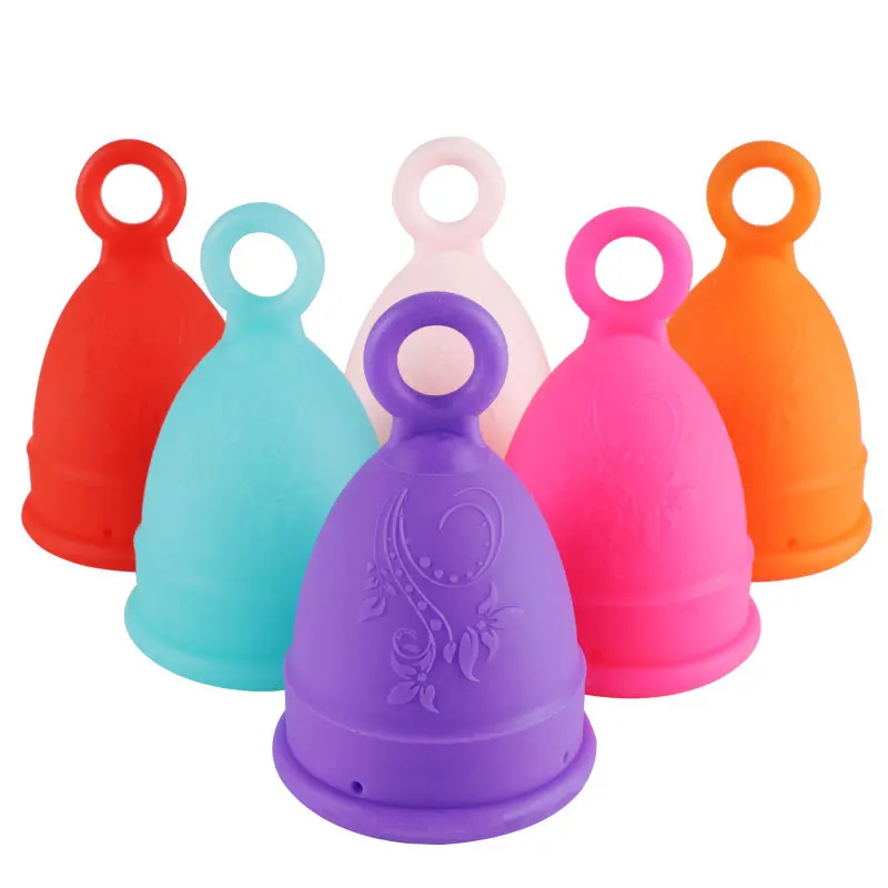 Free sample Private customized Silicone Menstrual Cup Colorful Reusable Period Cup