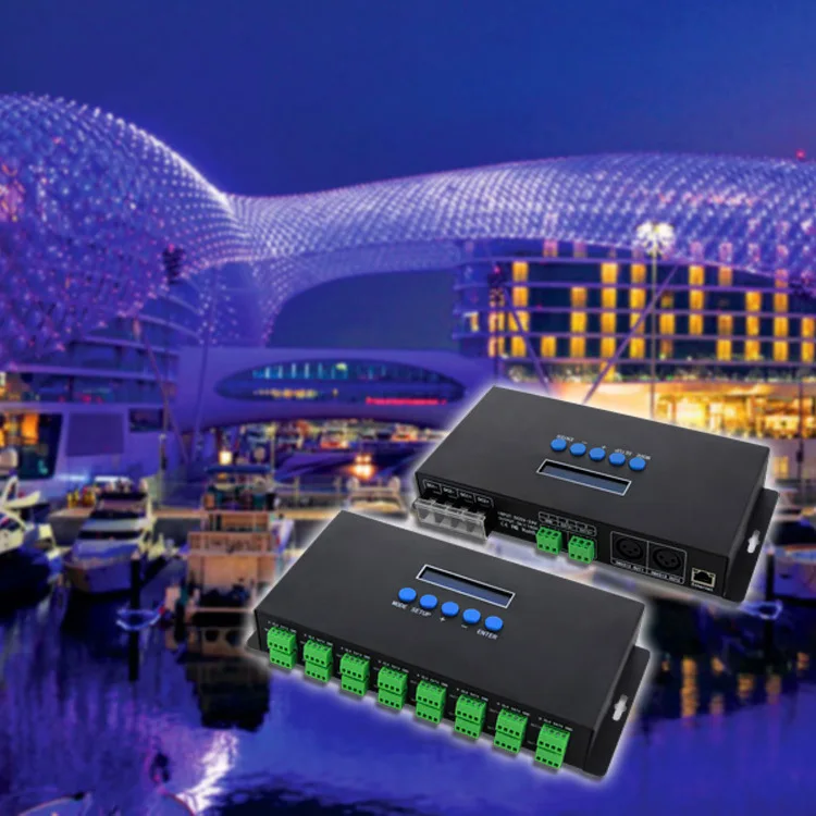 BC-216-V2 DC5V-24V ArtNet/sACN(E1.31) в SPI/DMX пиксельный светодиодный контроллер света выход 16 портов