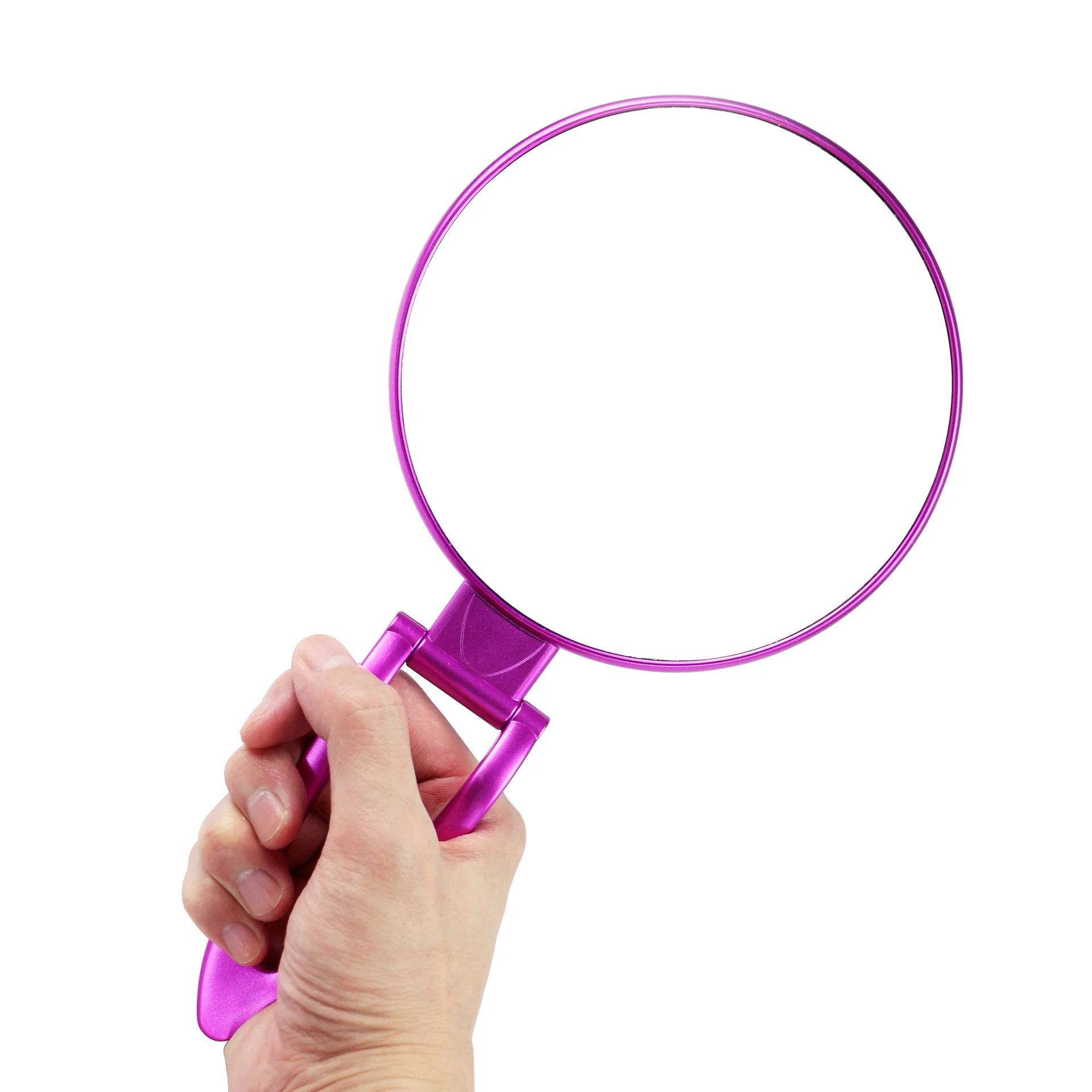 private label frame enlarged folding double-sided  Cosmetic Hand Held Makeup Mirror With Handle