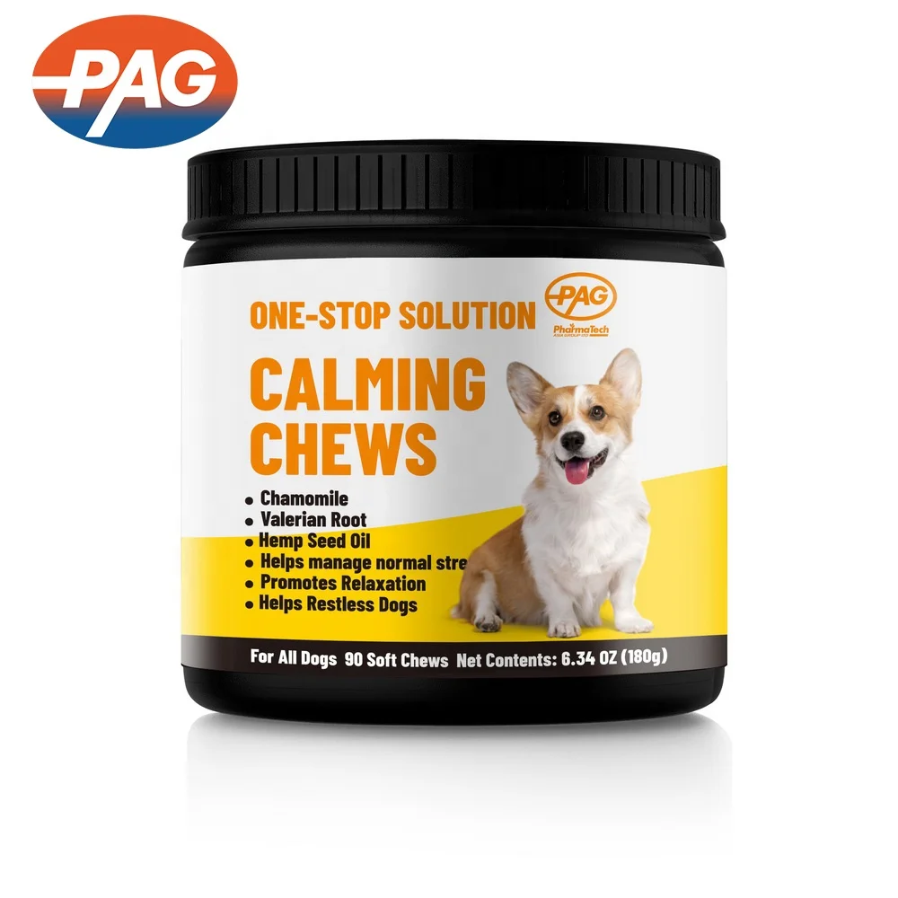 Calming Support Supplement For Dogs Anxiety Supplement Soft Chews Calming Treats For Pet Health Care Dog Vitamin Chew