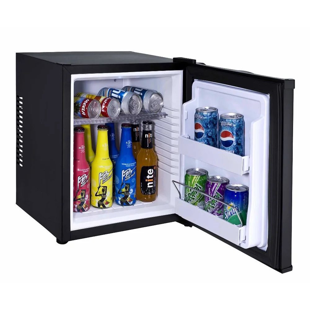 21/52/68/98/130L ABS Plastic Black White Customized Electronic Minibar Refrigerator Glass Door Hotel Mini Bar