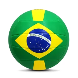 Brazil Country Flag Promotional Mini Volleyball Ball in Bulk,New Rubber Bladder Size 5 4 Volleyball
