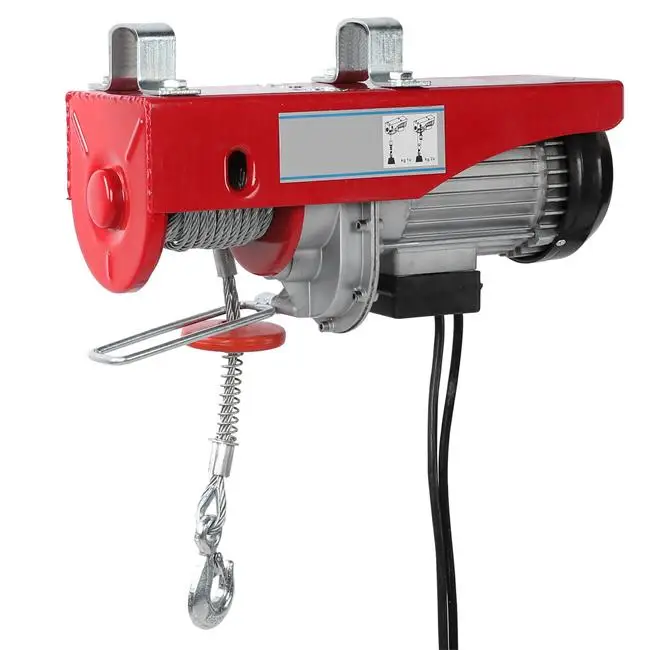 Hot Sale PA Type Double Hook 1000kg Wire Rope Mini Electric Hoist for building machinery
