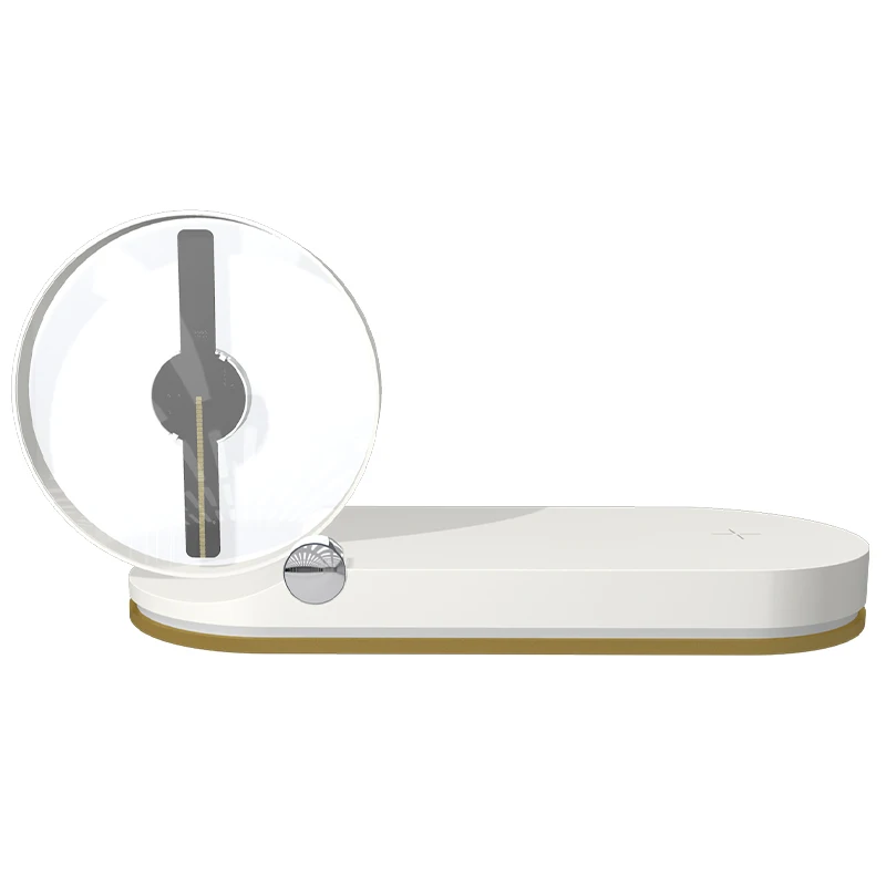 Birthday gifts Touch switch 3d hologram fan Wireless Mobile charge 3d hologram fan with night light Portable 3d fan hologram