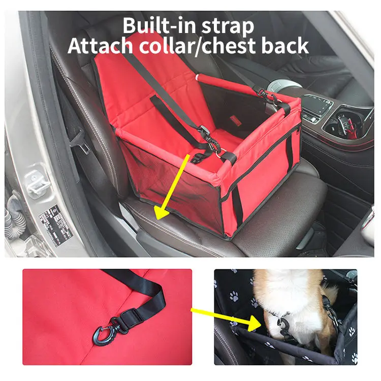 Luxury Custom Foldable Mesh Waterproof Oxford Anti-scratch Safety Belt Comfortable Dog Car Seat