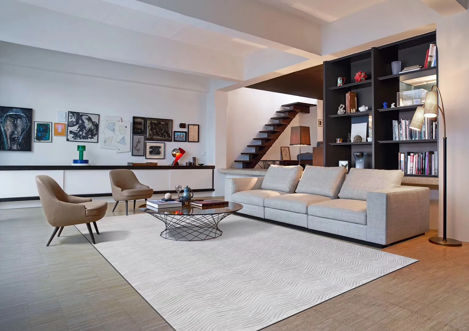 Home Carpetdroom Rug Luxurcarpetet Floor Area Rug Big Carpets for Living Room Om 1 Piece Fashion Modern Bedroom Carpet Striped