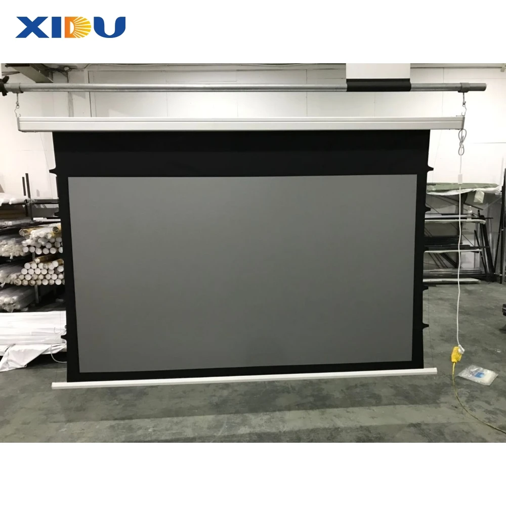 XIDU 200 inch Motorized Tab-tension Projector Projection Screen Super Smooth HD ALR Black 200 inch projector screen
