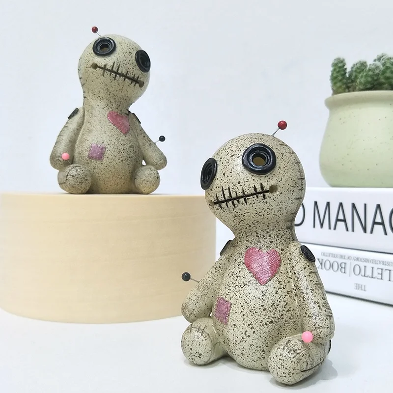 Voodoo Doll Cone Burner Reflux Incense Burner Tabletop Interior Resin Decoration Handcrafted Halloween Gifts
