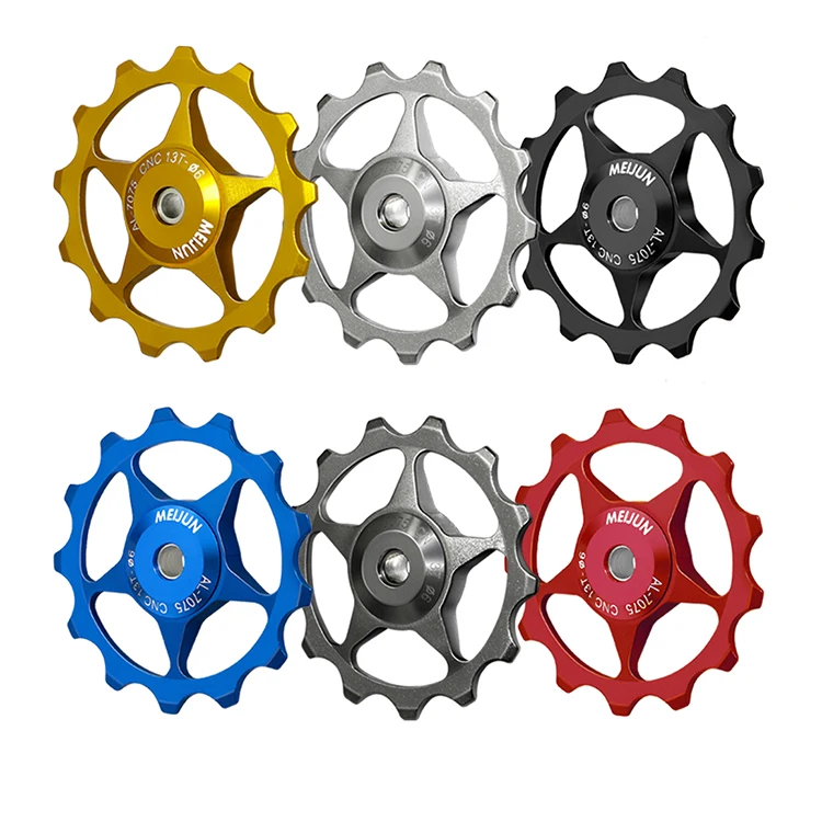 
MEIJUNBicycle Rear DerailleurAluminum Bicycle Steel Bearing Jockey Wheel Bearing Pulley Road Bike Guide Roller 