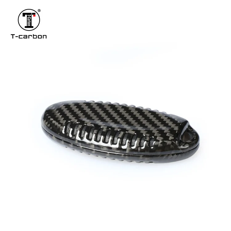 T-carbon Key Case Black For Nissan Car Key Case Cover Carbon Fiber Auto Parts Key Cover Factory Sales