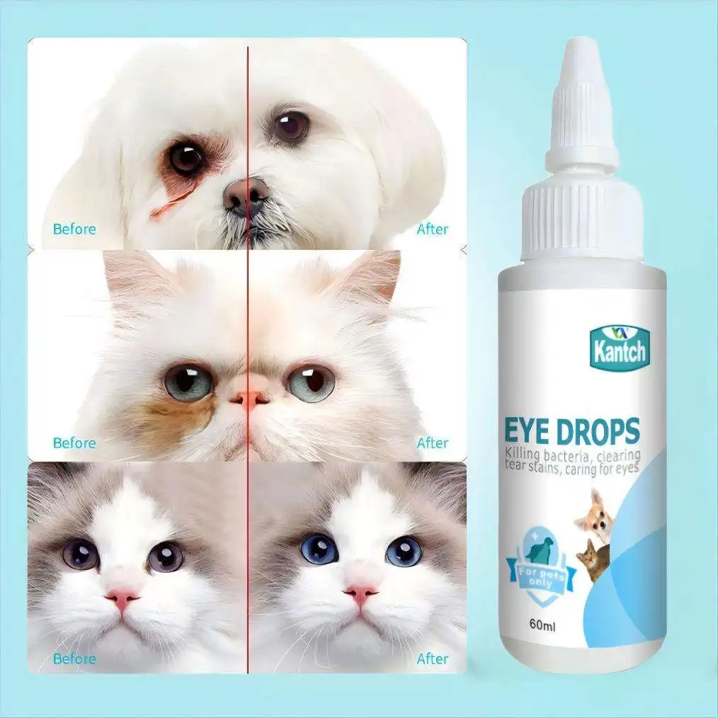 Pure Nature Sustainable Clean Pet Eye Drops Relief for Dog and Cat Eye Infections and Tear Stains