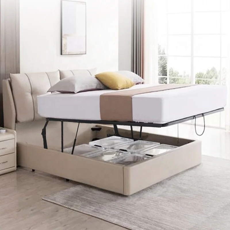 Lequan Hardware Mechanism Pneumatic Lift Up Hydraulic Strong Storage Bed Frame Hinge Bracket Bed Gas Spring Lifter