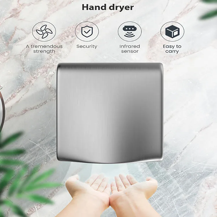 Steel hand dryer carbon brush motor fast air force hand dryer secador de manos