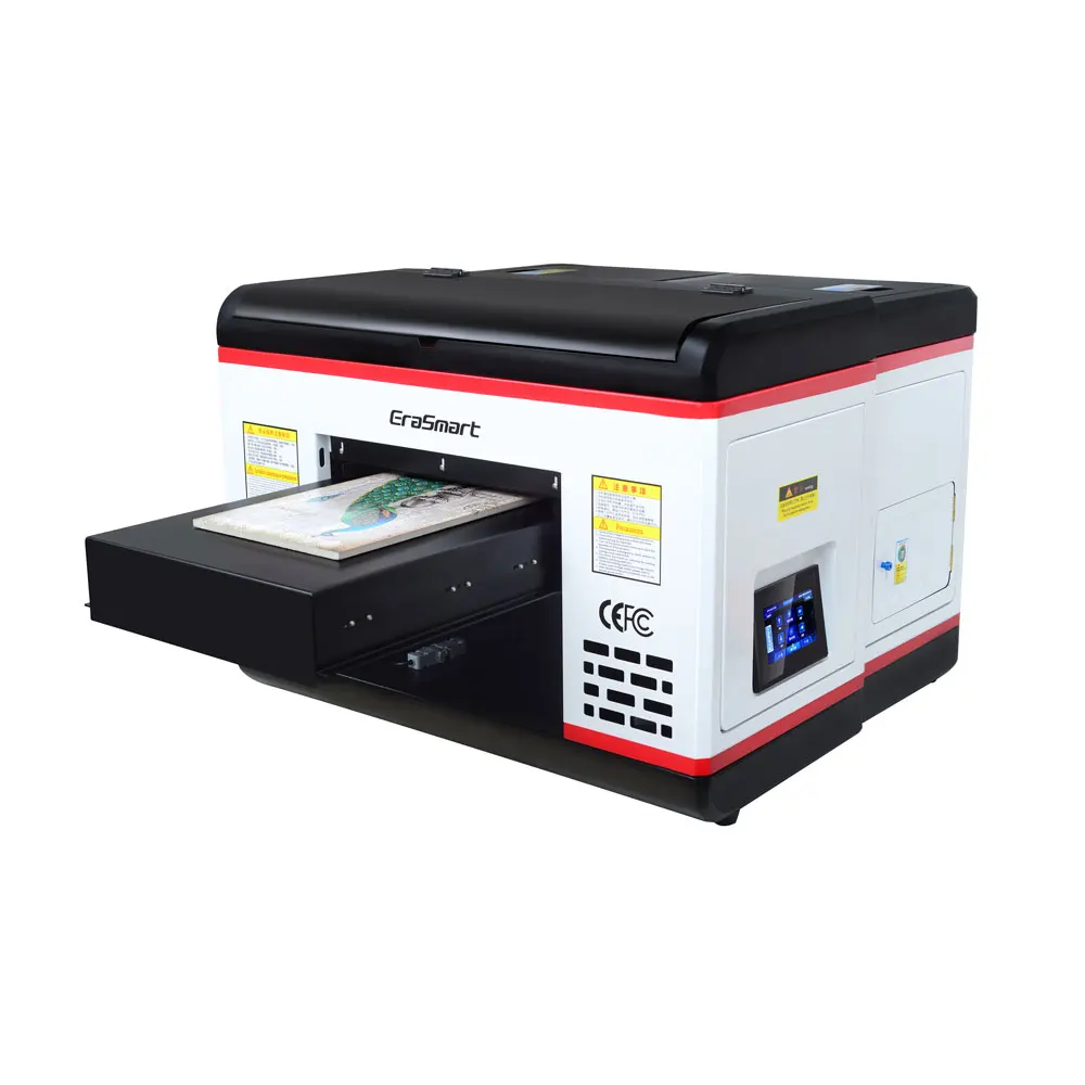 UV Ink Varnish 3D Emboss A3 Flatbed Digital Led UV Inkjet Printer For Glass Bottles