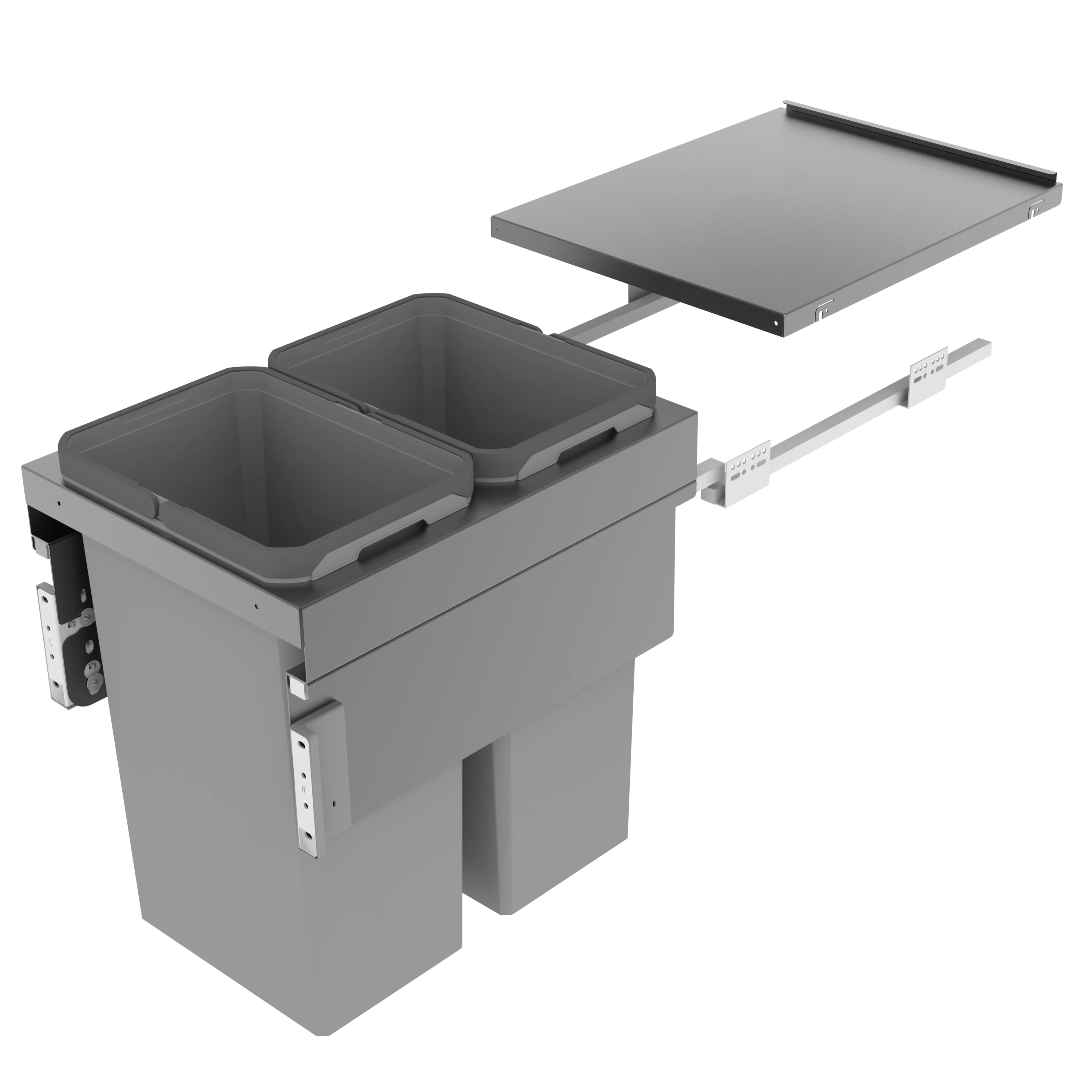 Modern Kitchen Pull Out Drawer Storage Basket Trash Can Waste Bin For Kitchen Cabinet Can