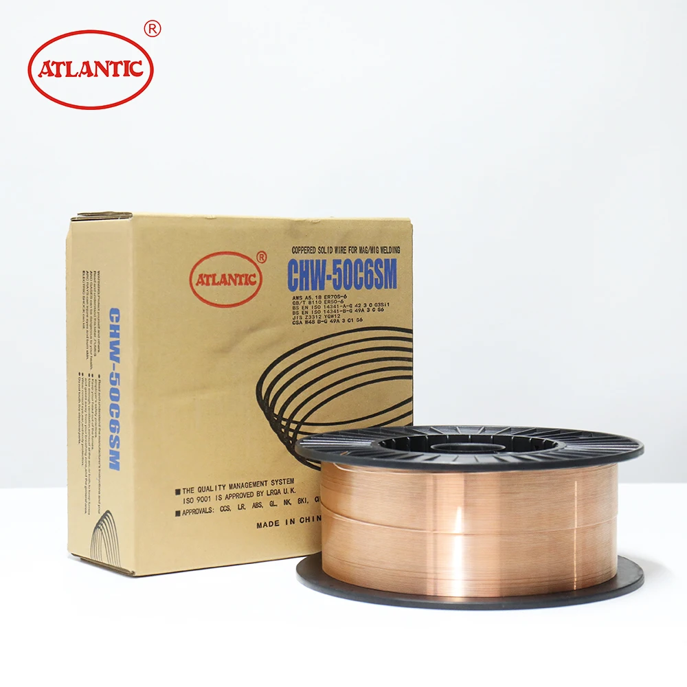 Atlantic 15kg Spool 0.8mm 1.0mm 1.2mm ER70S-6 Copper Coated Welding Wire Price