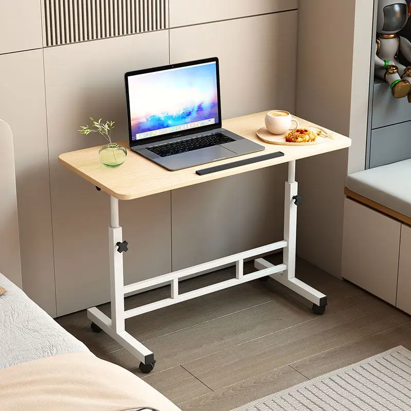 Small Standing Desk Adjustable Height, Mobile Stand up Desk with Wheels,  Portable Rolling Desk Small Computer Desk