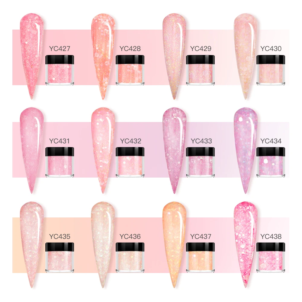 Wholesale High Quality  35 Magical Colors Mixed Glitter Acrylic  Powder Dipping Pro Pigment