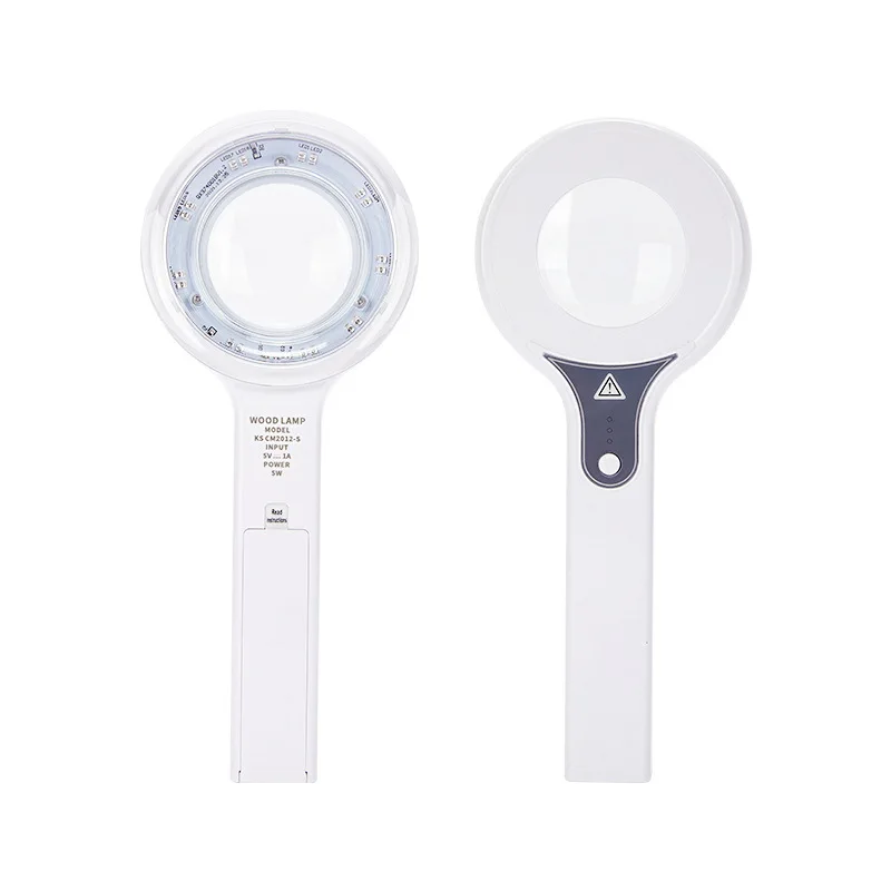 Skin Examination Medical Magnifier Dermatoscope Wood Lamp LED Scalp Fungal Infection Analysis on Sale