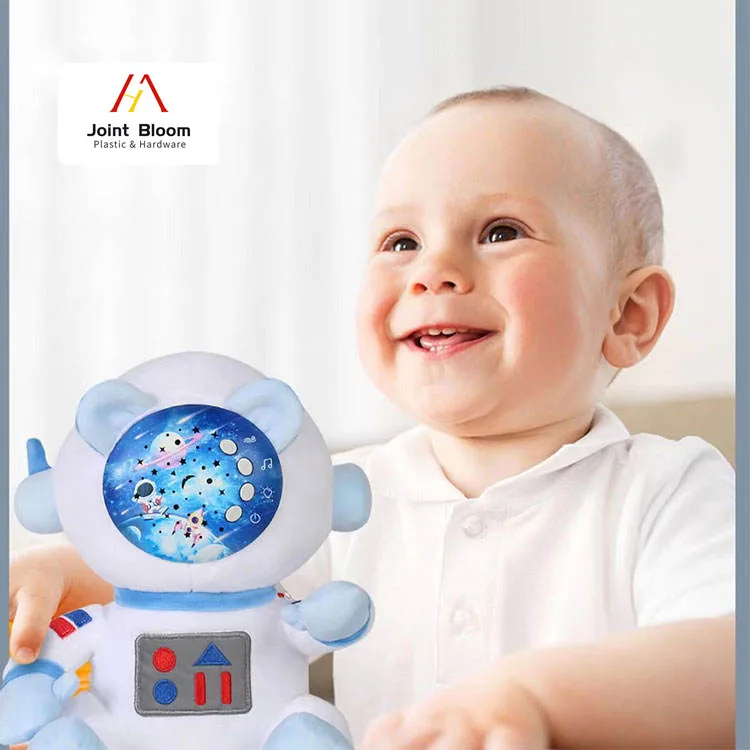 Stuffed Animals Toys with Night Light and Star Astronaut Space Plush Infant Slumber Buddies With Noise Starlight Projection