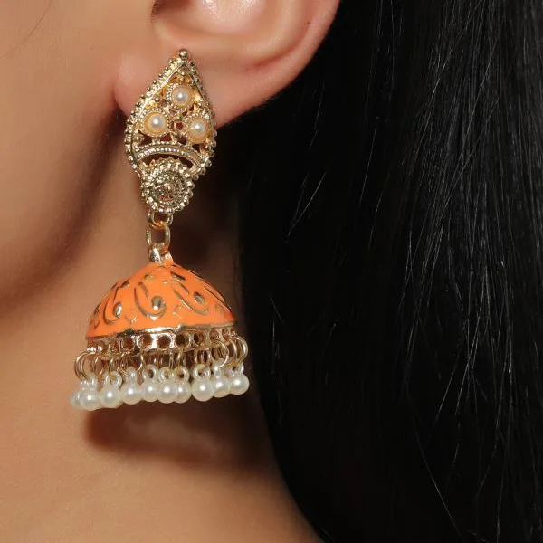 Jhumka Earrings,Earrings Indian Style Jhumka Hanging Traditional Jewelry For Women Big Jhumka Earrings