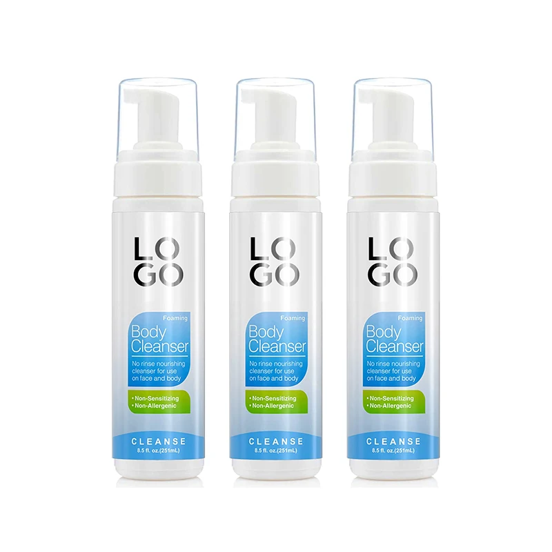 Private Label Natural No Rinse Cleansing Moisturizing Nourishing Waterless Face And Body Wash
