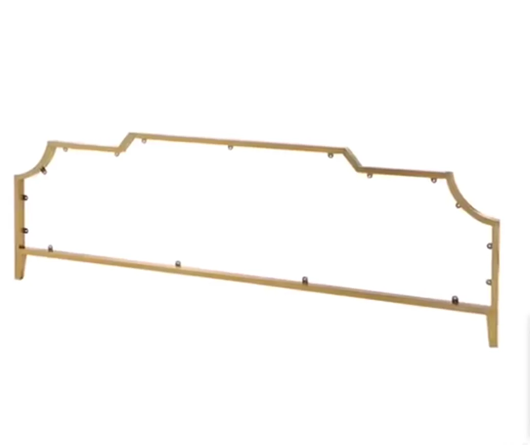 Luxurious Unique metal king size Stainless steel twin bed frame with wire mesh base