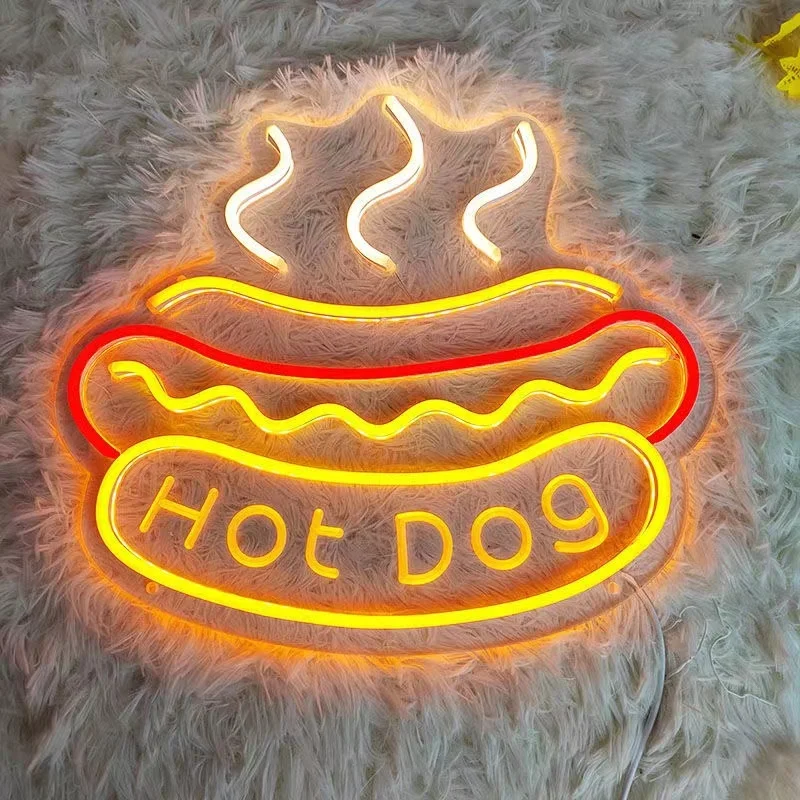 GKO барная вывеска hotdog неоновая вывеска светодиодная настенная декоративная еда светодиодная кухонная вывеска светодиодная неоновая вывеска магазин хот-догов