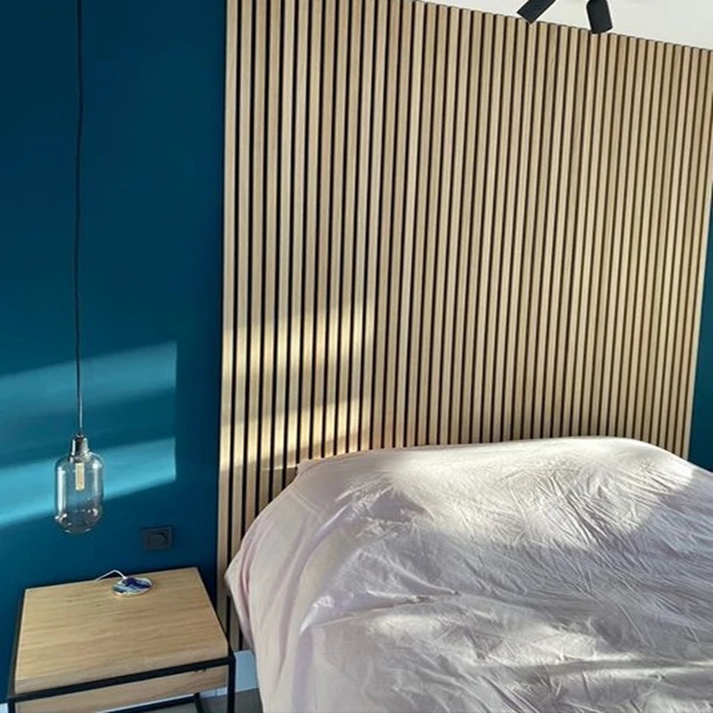 Akupanel Wooden Veneer Oak  Slat Panel Sound Proof Wall Panels Wood Acoustic Wall Panels Acusticos