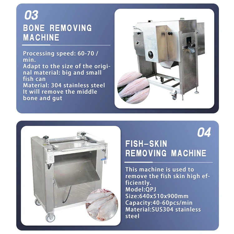 XXD High-yield and low-energy commercial custom processing line fish