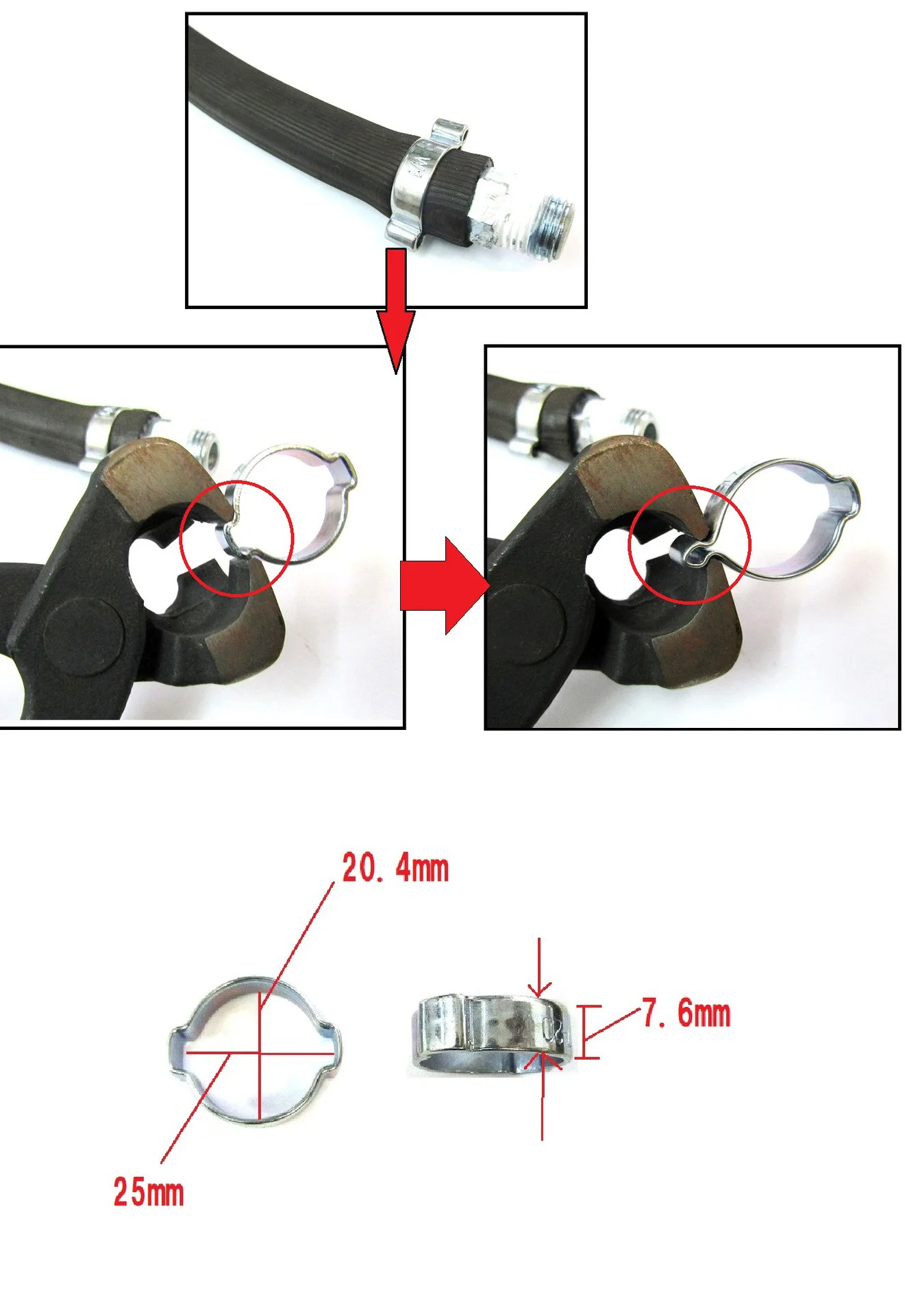 Factory Price Galvanized Steel/Stainless Steel  Zinc Plated Double Ear Hose Pipe Clamp