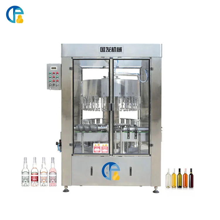 High Efficiency 12 18 24 36 Heads Automatic wine rotary filling machine whisky plastic bottle drinks filling machine equipment
