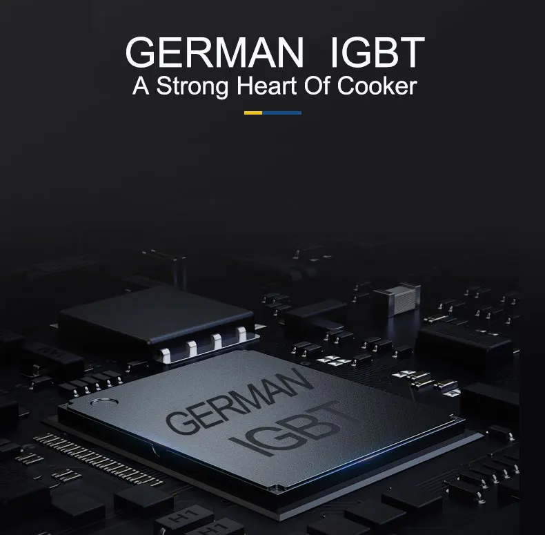 Вертикальная индукционная плита с 2 горелками Siemens IGBT черное Хрустальное стекло
