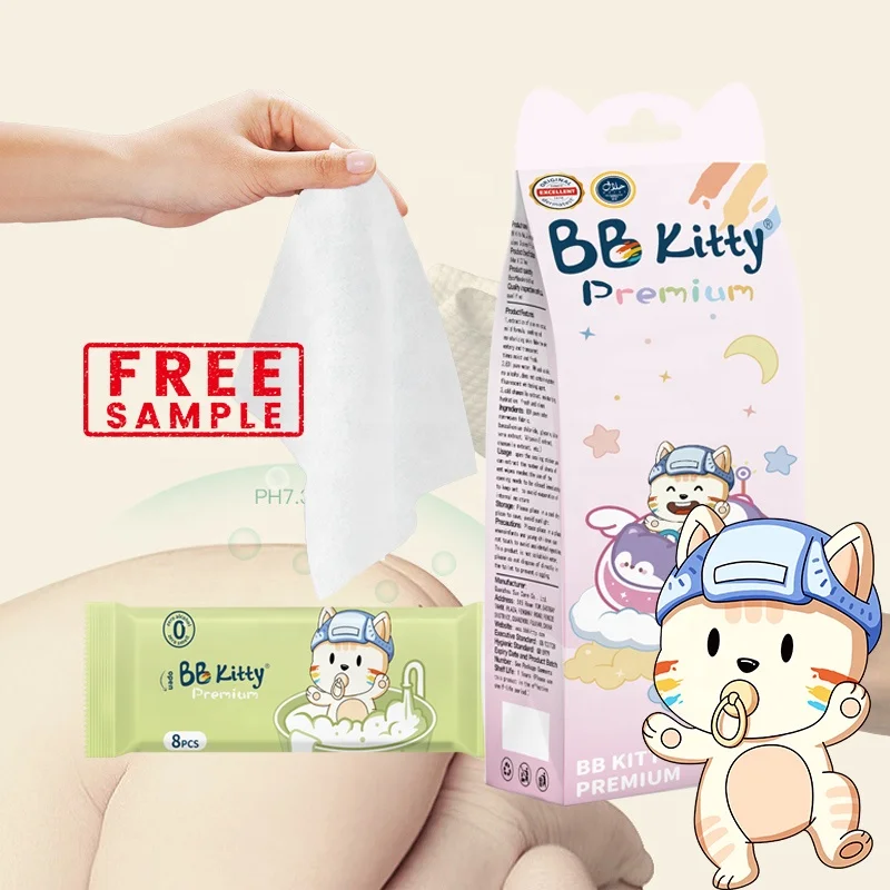 BB Kitty Flushable Mini Wet Wipes Pocket Tissueswipes Suppliers Wet Tissue Body Water Cleaning Baby Wipes