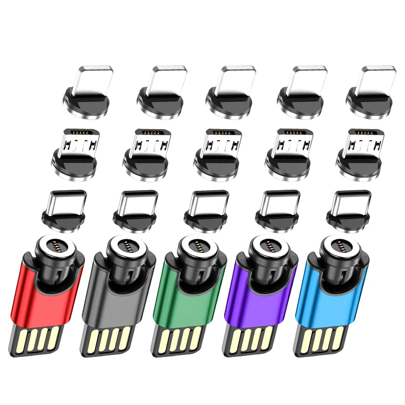 Портативное магнитное зарядное устройство 2 в 1 с поддержкой быстрой зарядки и передачи данных