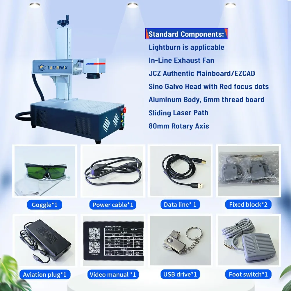 3D Relief Engraving Jewelry CNC mopa raycus 60W 30W 50W Laser Maker Laser Printer fiber Laser Engraving Machine