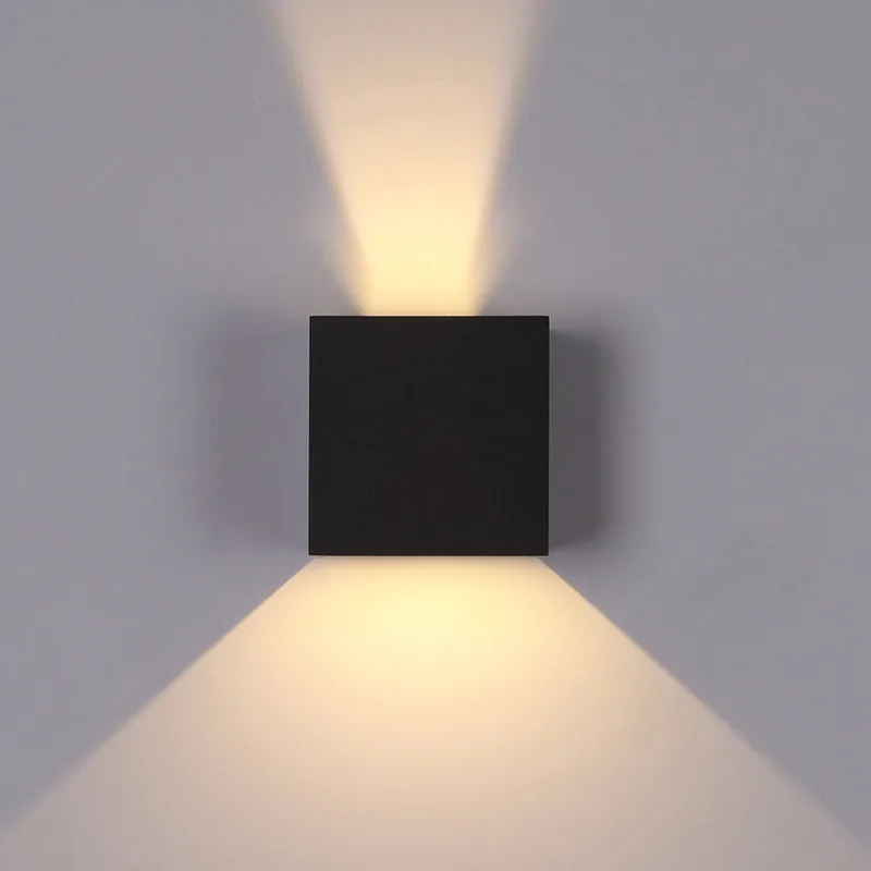 LED Outdoor Waterproof Wall Light Square LED Garden Wall Lamp Aisle Light Exterior Wall Balcony Corridor Aluminum Lighting