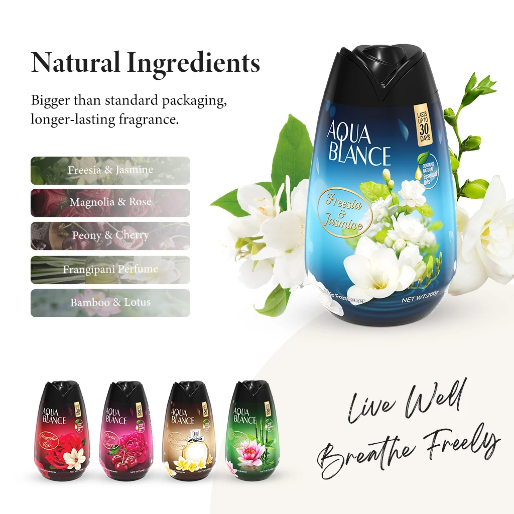 200g Double Scent Home Air Freshener Gel/Bathroom Air Freshener Scent/Aromatherapy Scented Gel